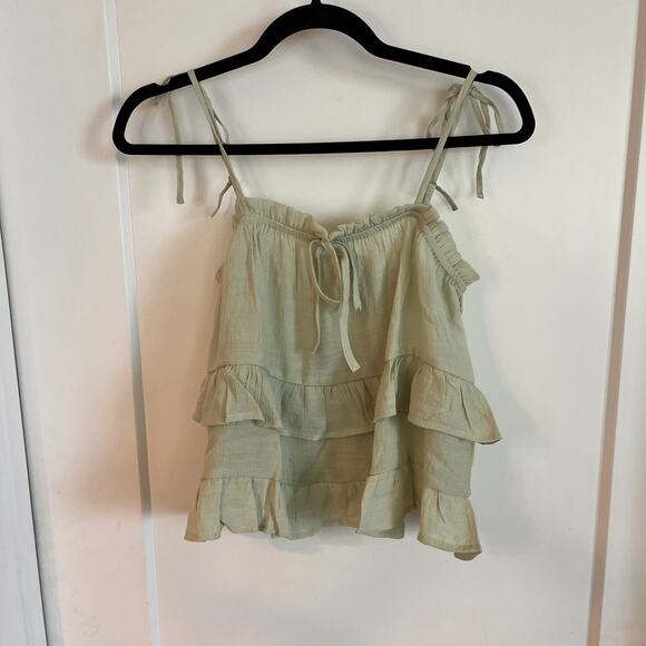 NWT Blu Pepper Light Sage Ruffle Tiered Top Bralette Size Small - Picture 5 of 11